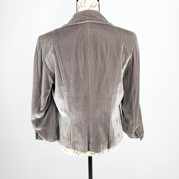 Sigrid Olsen Gray Silky Soft Jacket Size 10 - Picture 7 of 8